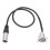 2 Stück XLR Pass-Through Kabel Typ D, 0,6 m, Silber 15