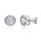 Σκουλαρίκια Moissanite με στρογγυλή κοπή, ασήμι 925, υποαλλεργικά σκουλαρίκια Clarity, με 1