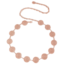 Catena di gioielli per il corpo da donna, utilizzo versatile, catena alla moda per la vita con motivo floreale cavo e motivo dell'albero della vita,