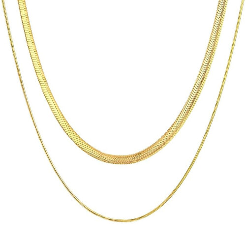 Σετ κολιέ choker επιχρυσωμένο με χρυσό 14 καρατίων για γυναίκες, ρυθμιζόμενο μέγεθος,