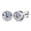 Σκουλαρίκια Moissanite με στρογγυλή κοπή, ασήμι 925, υποαλλεργικά σκουλαρίκια Clarity, με 5