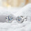 Σκουλαρίκια Moissanite με στρογγυλή κοπή, ασήμι 925, υποαλλεργικά σκουλαρίκια Clarity, με 6