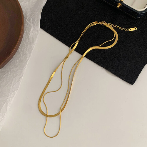 Σετ κολιέ choker επιχρυσωμένο με χρυσό 14 καρατίων για γυναίκες, ρυθμιζόμενο μέγεθος, 1