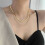 Σετ κολιέ choker επιχρυσωμένο με χρυσό 14 καρατίων για γυναίκες, ρυθμιζόμενο μέγεθος, 6
