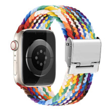 Bandaí iWatch Seasmhacha agus Slána do Apple Watch, Strapa Lúb Spóirt Níolóin Bog le Dearadh Strapa Lúb Leaisteach, Suiteáil Éasca do Sraith