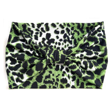 Bandaí Ceann Leaisteacha do Mhná Stíl Boho, Fillteán Ceann Fabraice Bog le Prionta Leopard, Bandana Neamhshleamhain do Yoga agus Spóirt, Bandaí