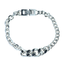 Armband voor zoon, nikkelvrij en hypoallergeen, zwarte metalen Cubaanse schakelarmband, stoere hiphoparmband, gemaakt van roestvrij staal.