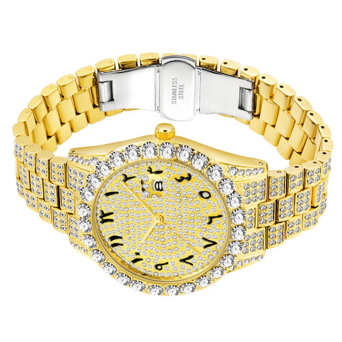 Άνετο και κομψό ρολόι με λουράκι, ρολόγια Bling με στρας, μηχανισμό quartz και εργαλείο 2