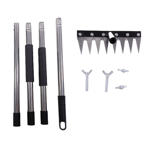 8 Zinken Eisen Unkrautrechen, 988 g, 83,8 cm 2