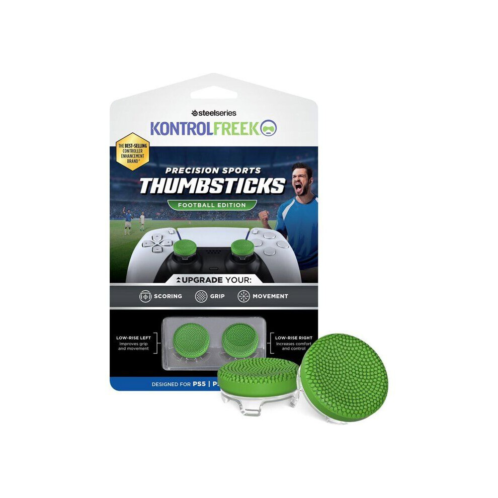 Steelseries Pack Of 2 Precision Sports Thumbsticks - Kontrolfreek - Football Edition - For Playstation 4 And 5 Controller - Green