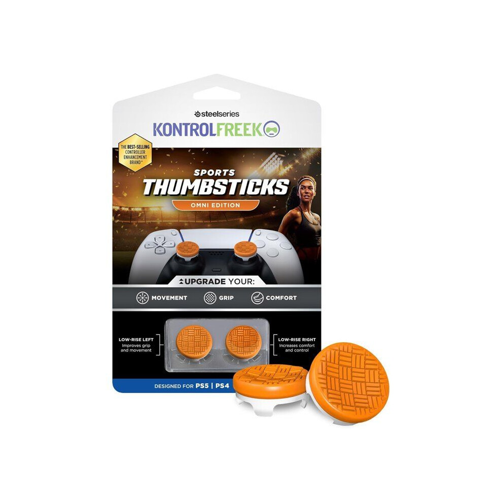 Steelseries Pack Of 2 Sports Thumbsticks - Kontrolfreek - Omni Edition - For Ps5|Ps4 Controllers - Orange