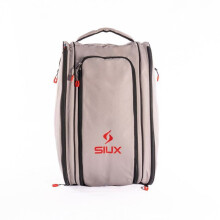 Padeltasche - SIUX - Edge - Weiß/graubeige Kanten mit schwarzen Nähten - 42 L - 2 Schläger - Schuhfach