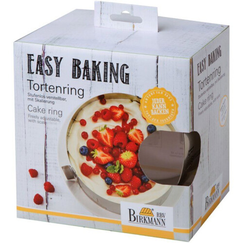 Backring - BIRKMANN - EINFACH BACKEN - Stahl - Größenangabe - Ø18-30, H 10 cm 2