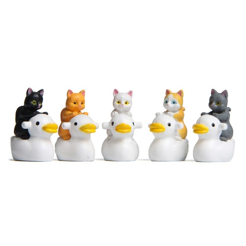 Mini-Katzen-Dekorationen, sitzende-Weiß