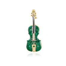 Spilla a forma di farfalla e violino, pezzo senza tempo con finitura in lega vintage, squisita spilla da bavero a forma di strumento musicale per