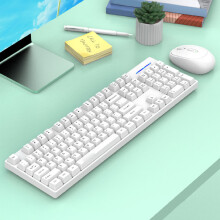 2.4G Wireless 104-Tasten-Tastatur + Maus Weiß