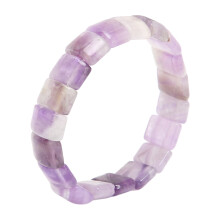 Echtes, getrommeltes Edelsteinarmband mit bequemem Stretch-Verschluss, Heilkristallarmband, Geschenkverpackung inklusive schwebendem