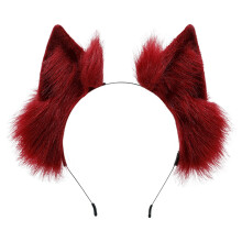 Handgemaakte dierenoren hoofdband in feeststijl, verstelbare kattenoren voor cosplay en verkleedpartijen, realistisch ontwerp met imitatiebont