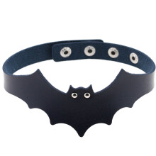 Colier tip choker cu claviculă, stil punk, colier punk din piele PU moale, design special de Halloween cu pandantiv cu inimă, lanț gotic la modă,