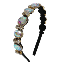 Haarband met strasssteentjes, haaraccessoire van legering met strasssteentjes voor vrouwen (breedte 4,5 cm)