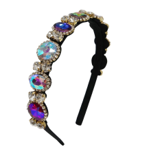 Haarband met strasssteentjes, haaraccessoire van legering met strasssteentjes voor vrouwen (breedte 4,5 cm)
