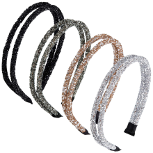 Schitterende haarbanden met kristallen strass-steentjes, comfortabel om te dragen, dunne, glinsterende haarband met diamantjes voor vrouwen en