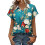 Women's Button-Down Shirts, Short Sleeve, V-Neck,-Lavender XL 1
