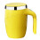 Automatic Stirring Coffee Cup with Stainless Steel-Yellow 1