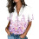 Women's Button-Down Shirts, Short Sleeve, V-Neck,-Yellow XL 7