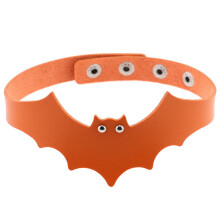 Colier tip choker cu aripi de liliac pentru femei, accesorii gotice pentru gât cu senzație cool, cu curea reglabilă din piele PU, guler în stil
