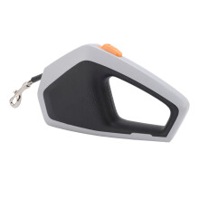 Kordelleine für Haustiere 5 m, 11,5 x 4,5 x 19,5 cm, Grau/Schwarz