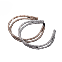 Decoratieve haarband met strasssteentjes, stijlvolle dunne haarband met dubbele kristallen aan de zijkant, perfect als haaraccessoire voor bruiloften