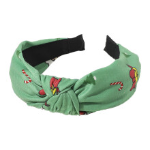 Dames kersthoofdband, schattig ontwerp met afneembare strik, lichtgewicht en comfortabel, gemaakt van dun leer, metaal, stof en chiffon voor de