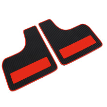 2pc Sporty Mud Guard Black Rubber