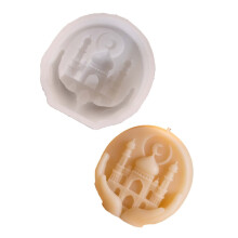 Easy Releases Silicone Candle Mould With Castles Detail
