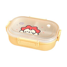 Stapelbare Bentos Box lekvrije voedselopslagcontainer voor-Geel
