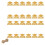 24Pc/36Pc Creatieve 2026 Afstuderen Feesttafel Decors-Goud 24st 1