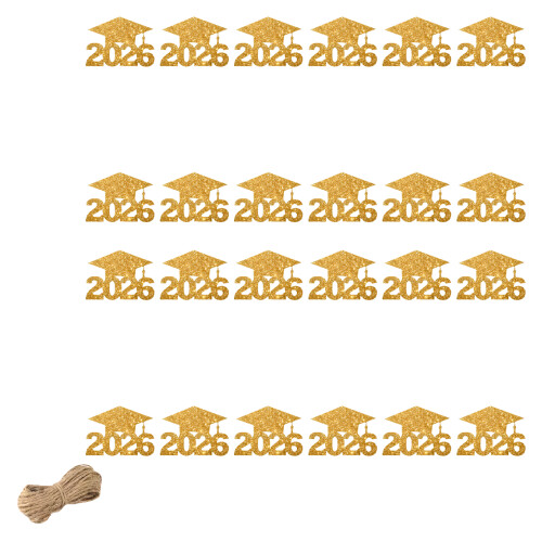 24Pc/36Pc Creatieve 2026 Afstuderen Feesttafel Decors-Goud 24st