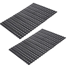 PVC-antislipmatten met hoge dichtheid voor de- stevig. zwart