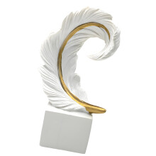 Die Statue aus Kunstharz von Feathered Decors-Weiße Single