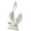 Stylish Feathered Shape Resin Statue Ornament For-White double 1