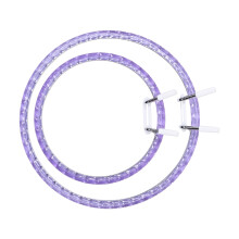 Paquet de 2 cerceaux artisanaux en acrylique avec-Violet