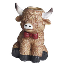 Decoratieve hars hoge land koe standbeeld kandelaars geweldig-3