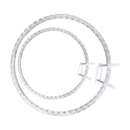 Two Piece Acrylic Spring Hoop Set For Secure Fabric-Transparent