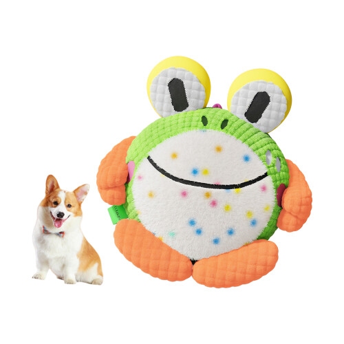 Dog Interactive Teasing Ball Plush Panda with Vibrating and-2