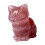 Kristall-Katzen-Figur, sitzende Katzen-Statue-Wassermelone rot 1