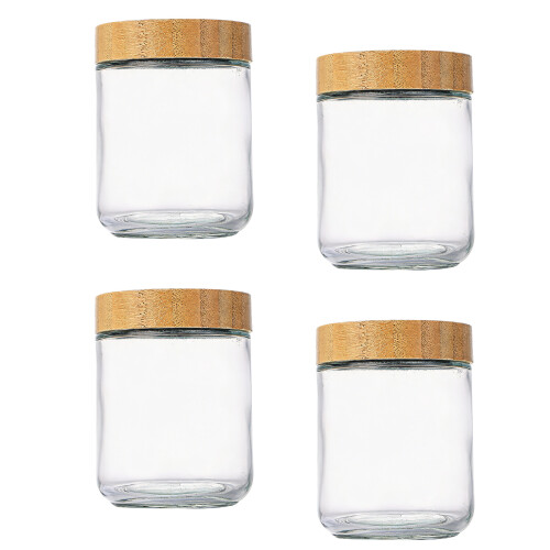 Clear Glass Meals Prep Container With Secure Lids-480ml 4 pack