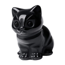 Crystal Cats Figurine Crystal Sitting Cats Statue Decors-black