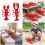 Durable Plastic Red Lobsters Props Suitable For Beach-L 1 piece 2