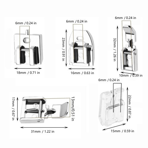 Complete Alloy Extended Presser Foot for Flatbed Sewing Machine 2